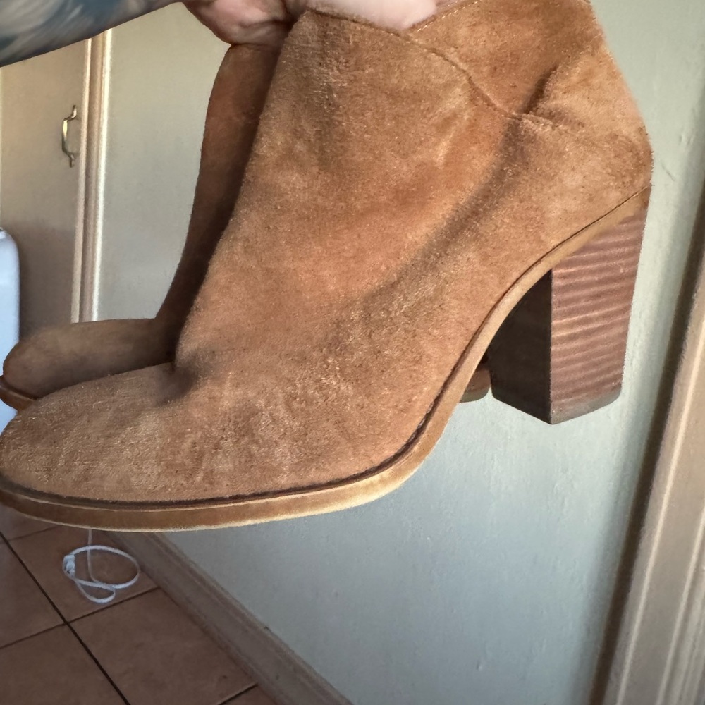 Suede Tan Ankle Boots lucky brand